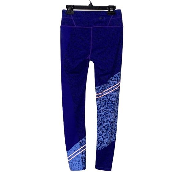 Athleta Print Athleisure 7/8 Leggings Navy Coral XXSmall - Picture 3 of 4